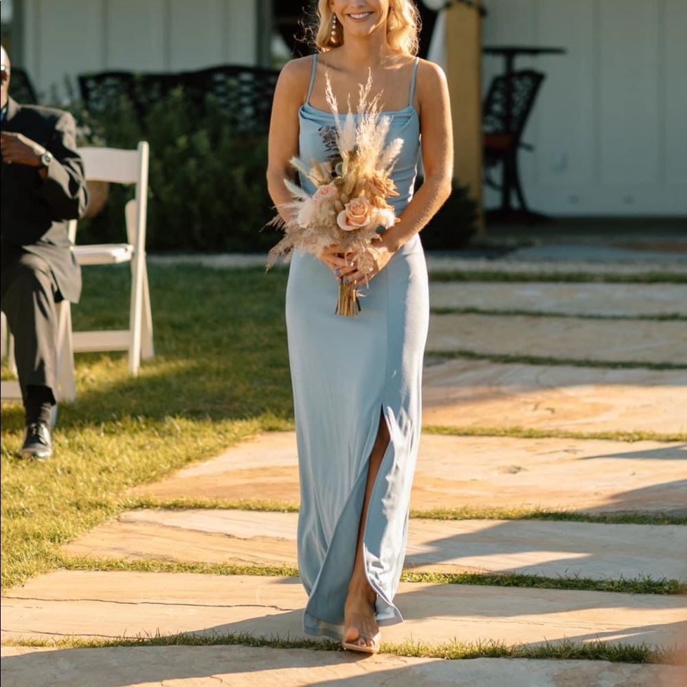 Birdy Grey Ash Dress, Crepe Dusty Blue